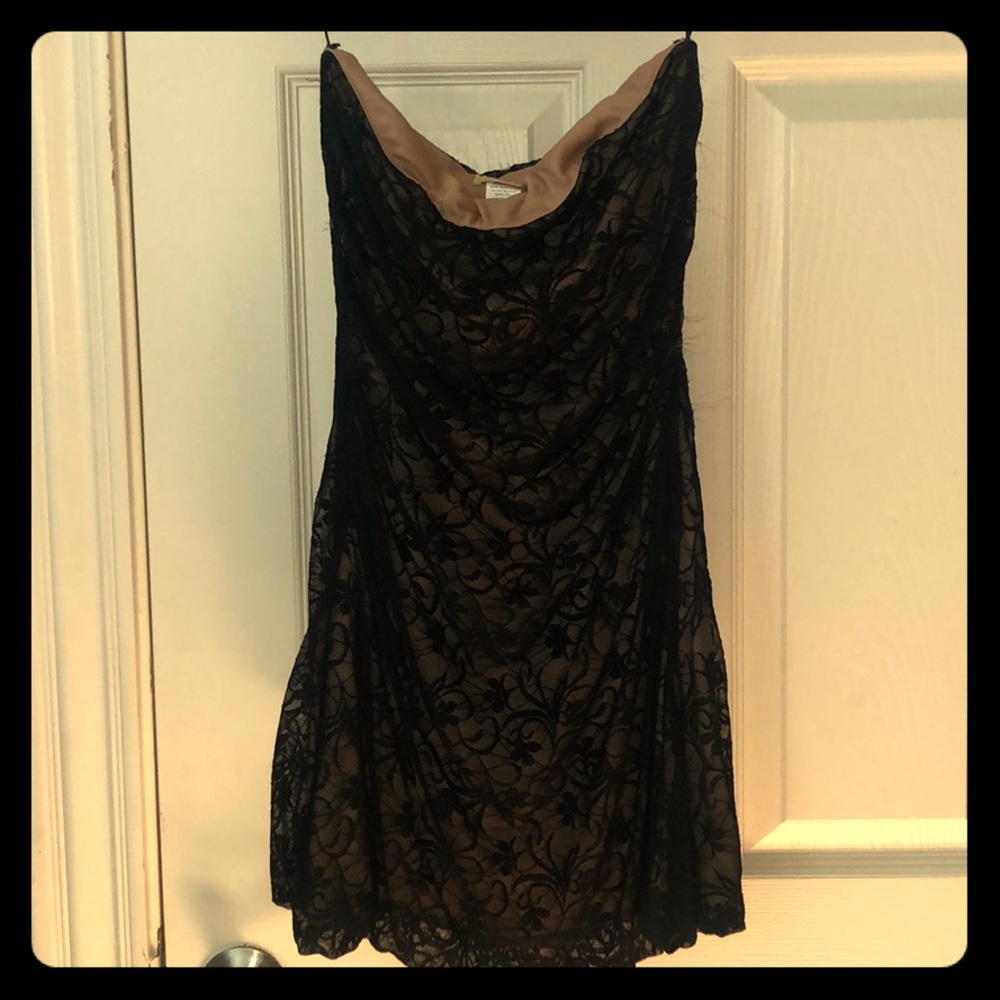 Wildcat Strapless Black Dress